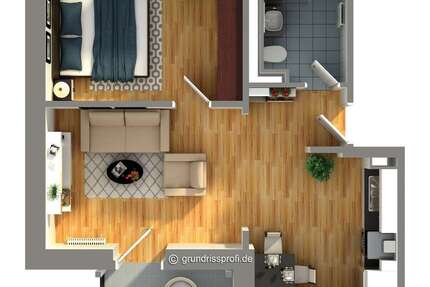 Wohnung Mühlheim am Main - 2 Zimmer, 43 m&sup2;, 385&euro; | Angebot:26235536