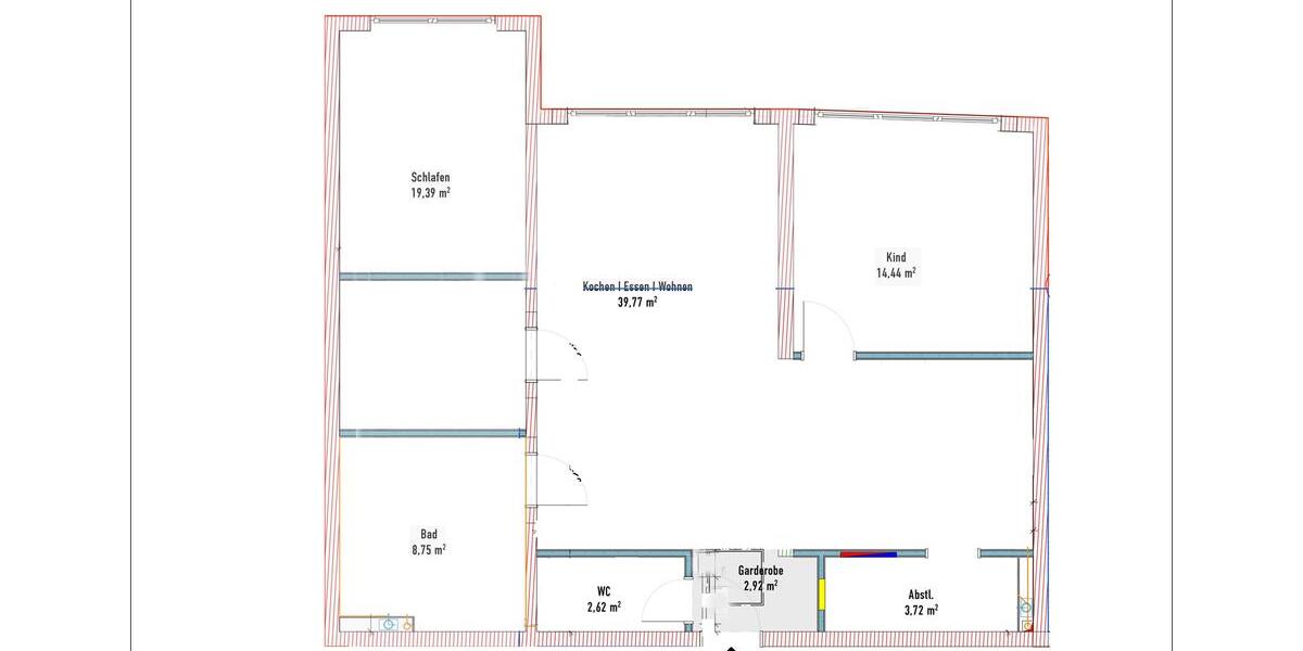Etagenwohnung Aschaffenburg Österreicher Kolonie - 3.5 Zimmer, 92 m&sup2;, 1.590&euro; | Angebot:25127343