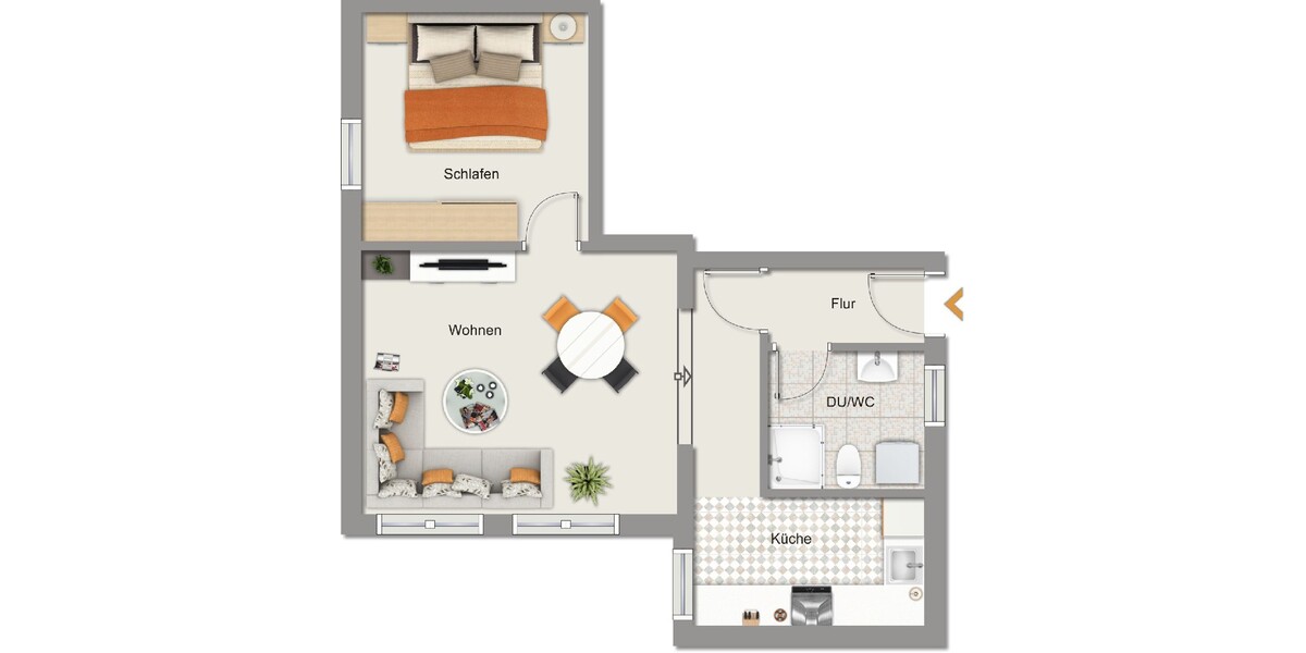 albero:) NUR WOCHENENDHEIMFAHRER!!! - möbliert - Pauschalmiete - Etagenwohnung Seligenstadt Klein-Welzheim | Angebot:26991221