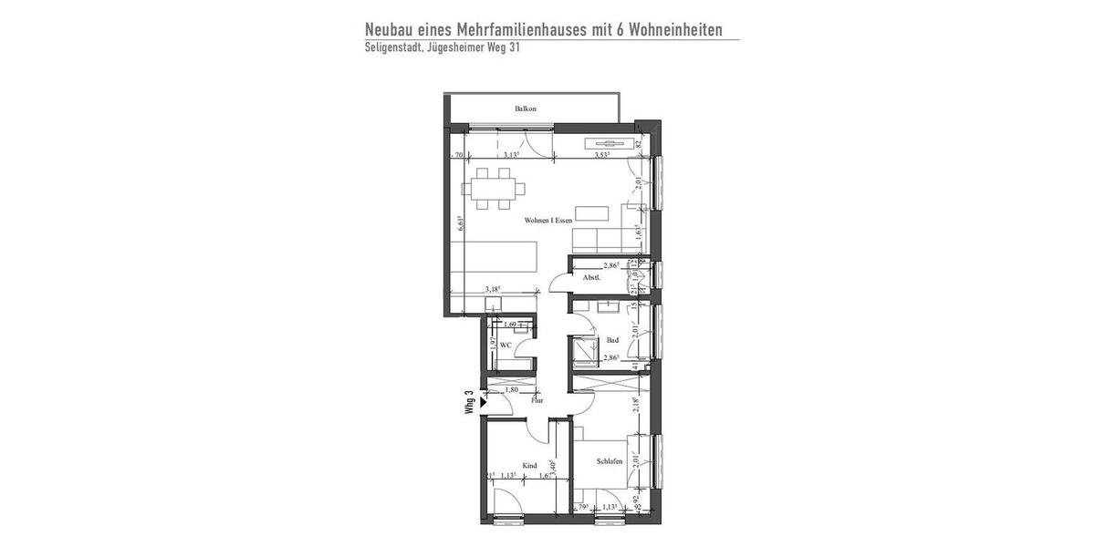 Etagenwohnung Seligenstadt - 3 Zimmer, 93 m&sup2;, 1.450&euro; | Angebot:24380363