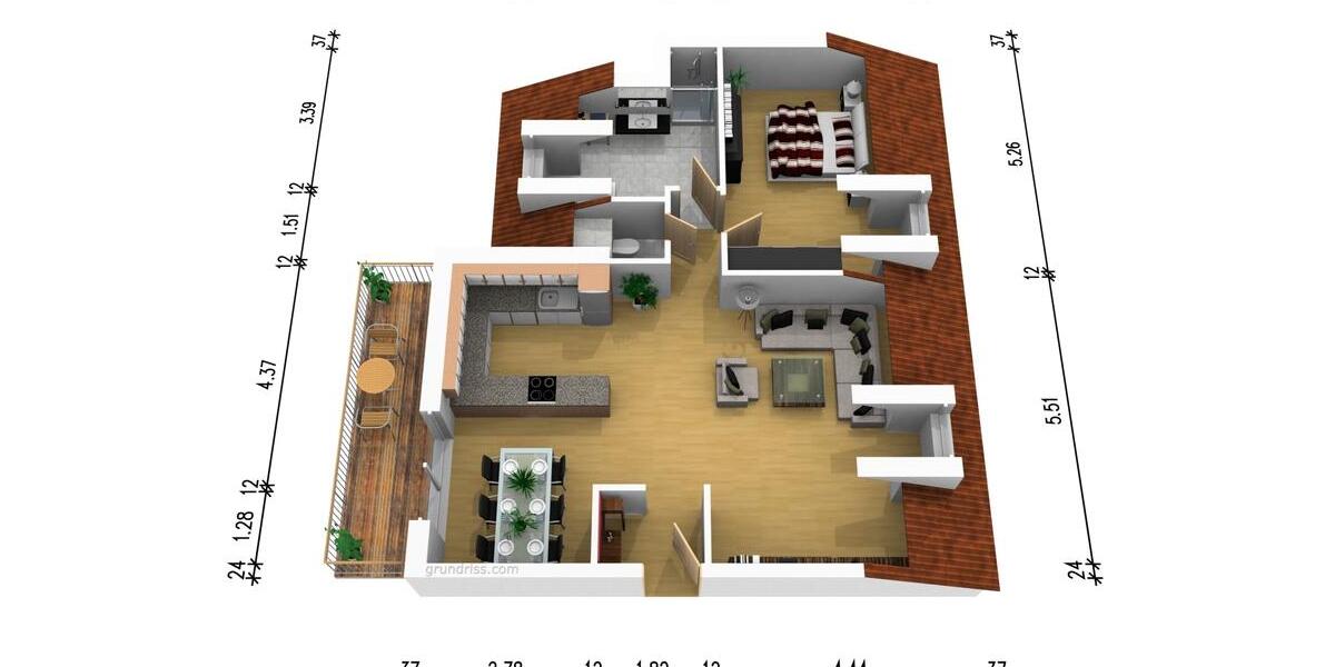 Dachgeschoßwohnung Aschaffenburg Gailbach - 2 Zimmer, 69 m&sup2;, 349.000&euro; | Angebot:26619426
