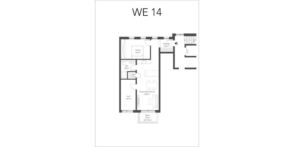 Etagenwohnung Aschaffenburg Innenstadt - 3 Zimmer, 65 m&sup2;, 365.900&euro; | Angebot:25705993