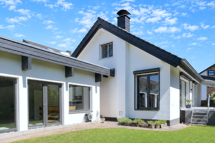 Provisionsfrei* Modernes Einfamilienhaus mit Anbau, Kamin, Sonnenterrasse 260m² Wohnflächenpotenzial - Gewerbeobjekt Reinheim | Angebot:27079553