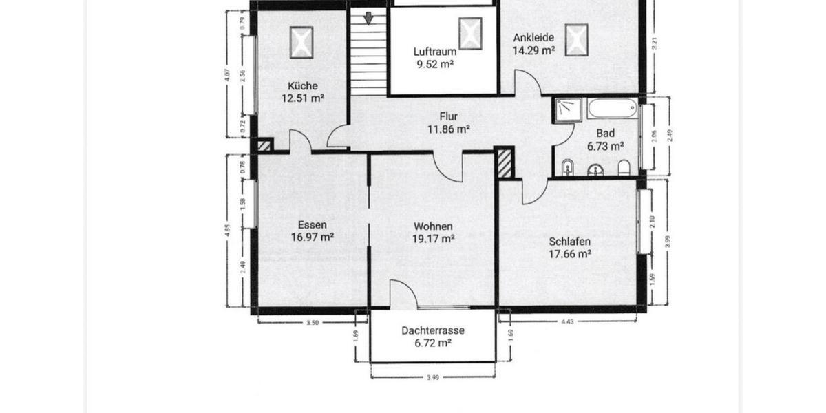 Etagenwohnung Hanau Kesselstadt - 3.5 Zimmer, 101 m&sup2;, 1.200&euro; | Angebot:26042754