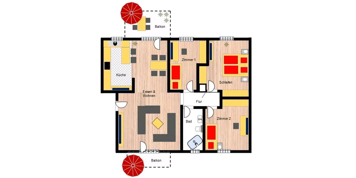 Etagenwohnung Aschaffenburg Damm - 4 Zimmer, 101 m&sup2;, 335.000&euro; | Angebot:26327225