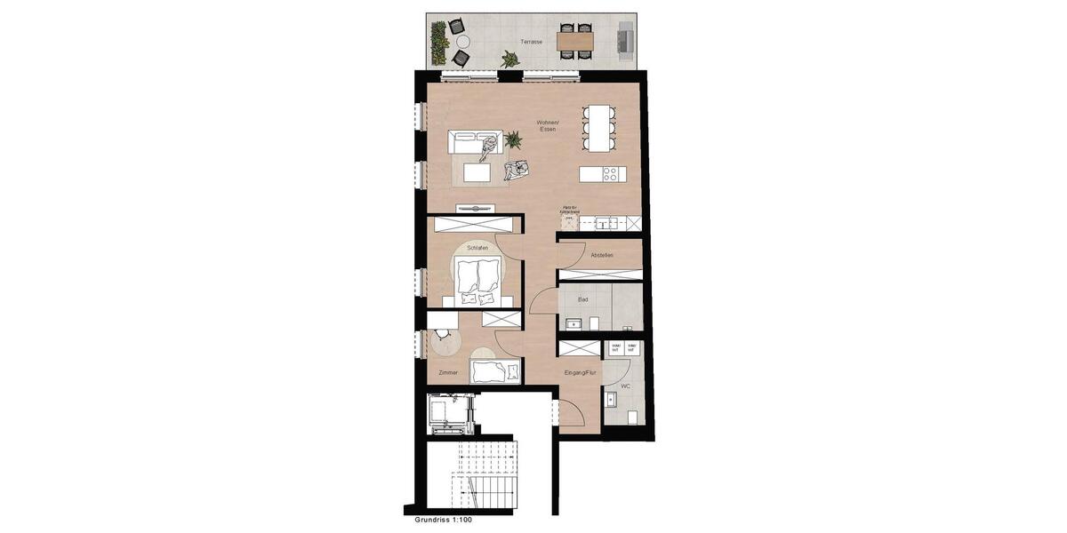 Etagenwohnung Gelnhausen - 3 Zimmer, 105 m&sup2;, 1.450&euro; | Angebot:23409417