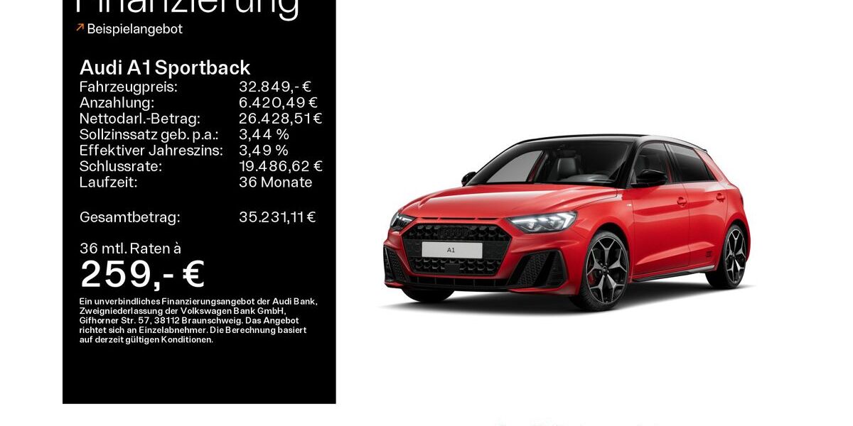 Audi A1 6.400 km 32.849 &euro; Linsengericht 63589