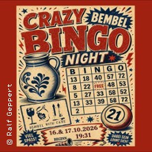 Crazy Bembel Bingo Night 16.10.2026 Kilsbach High im Odenwald Hostel