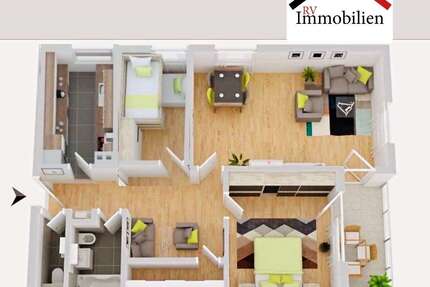 Wohnung Mainaschaff - 3.5 Zimmer, 79 m&sup2;, 240.000&euro; | Angebot:24804357