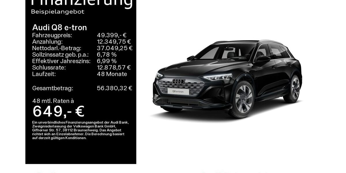 Audi Q8 e-tron 54.100 km 49.399 &euro; Hanau 63452