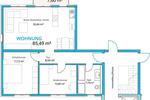 Etagenwohnung Hanau Großauheim - 3 Zimmer, 85 m&sup2;, 430.000&euro; | Angebot:21851028