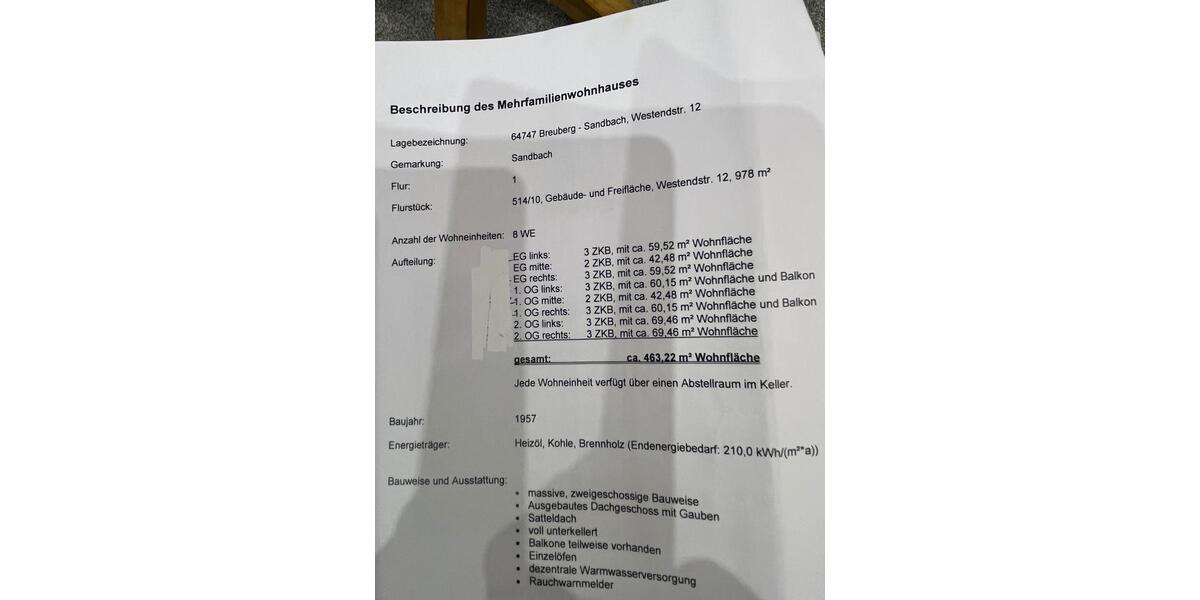 Mehrfamilienhaus, Wohnhaus Breuberg - 595.000&euro; | Angebot:26276415