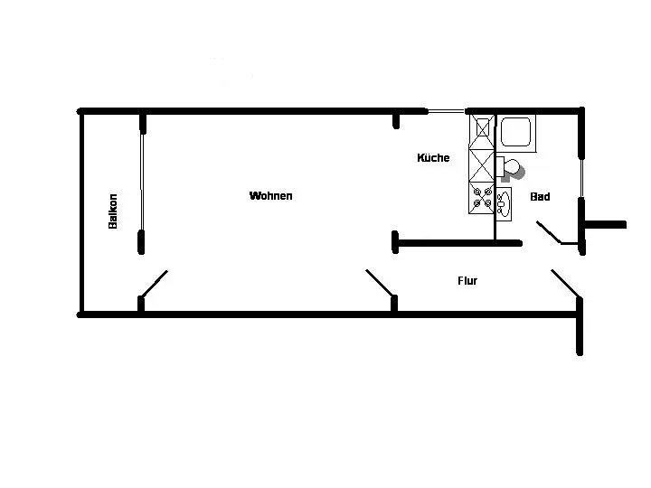 Etagenwohnung Babenhausen - 1 Zimmer, 20 m&sup2;, 470&euro; | Angebot:26004099