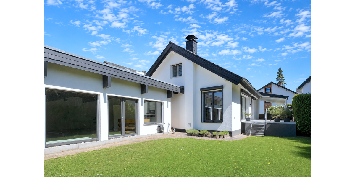Provisionsfrei* Modernes Einfamilienhaus mit Anbau, Garten, Kamin, Terrasse 260m² Wohnflächenpotenzial - Gewerbeobjekt Reinheim | Angebot:27294908