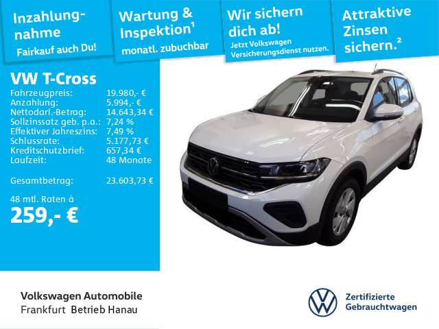 VW T-Cross 10.150 km 19.980 &euro; Hanau 63452