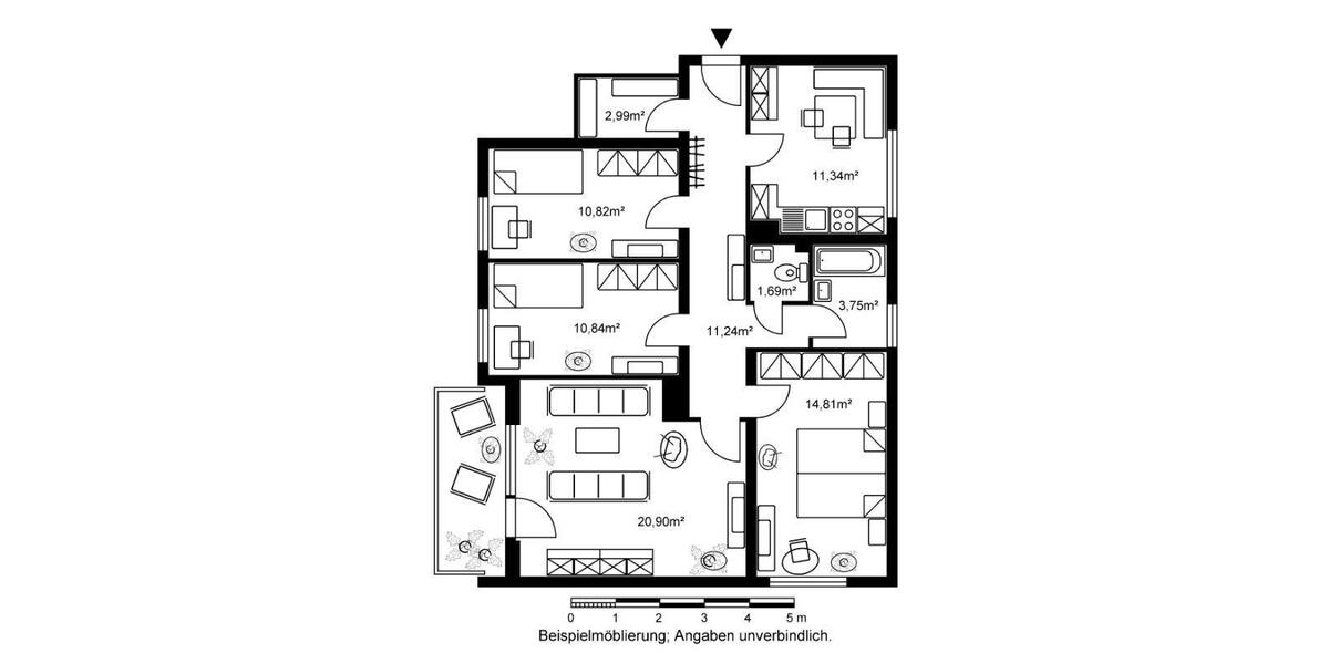 Etagenwohnung Hanau Lamboy - 4 Zimmer, 88 m&sup2;, 672&euro; | Angebot:26279008