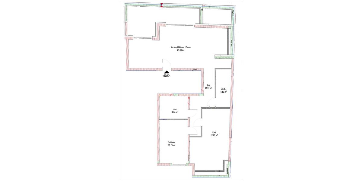 Etagenwohnung Aschaffenburg Österreicher Kolonie - 3 Zimmer, 114 m&sup2;, 1.995&euro; | Angebot:24432879