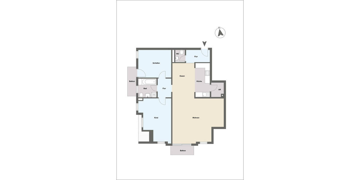Etagenwohnung Mainaschaff - 3 Zimmer, 92 m&sup2;, 299.000&euro; | Angebot:25705908