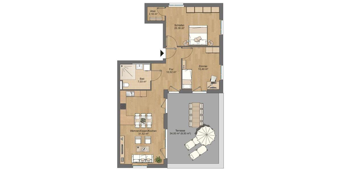 Etagenwohnung Hanau Lamboy - 3 Zimmer, 95 m&sup2;, 1.059&euro; | Angebot:25960063