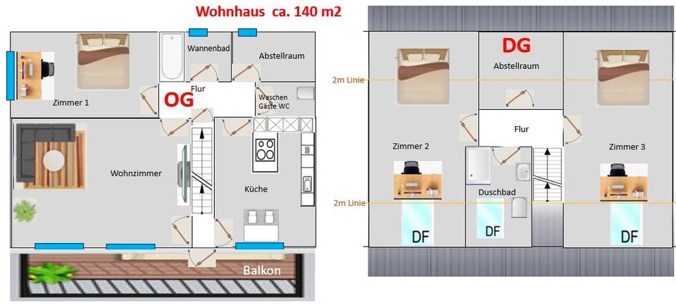 Maisonettenwohnung Großostheim - 5 Zimmer, 140 m&sup2;, 1.370&euro; | Angebot:26234794