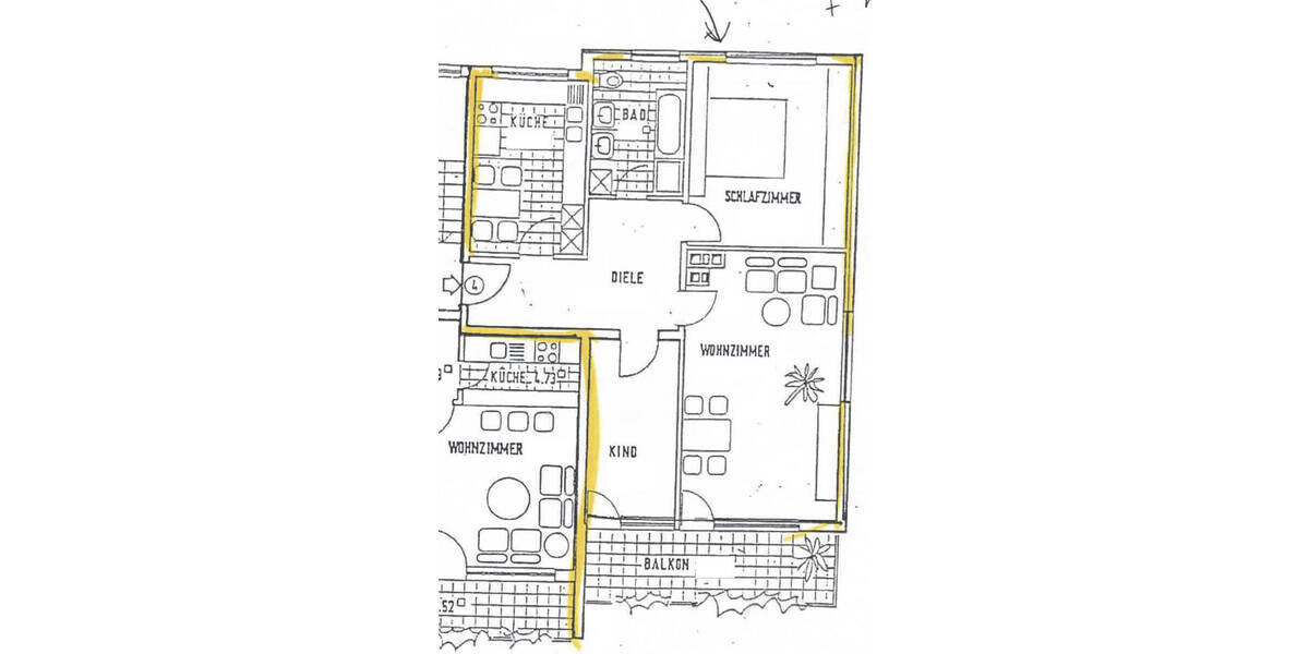 Etagenwohnung Babenhausen Langstadt - 3 Zimmer, 89 m&sup2;, 256.000&euro; | Angebot:26018222