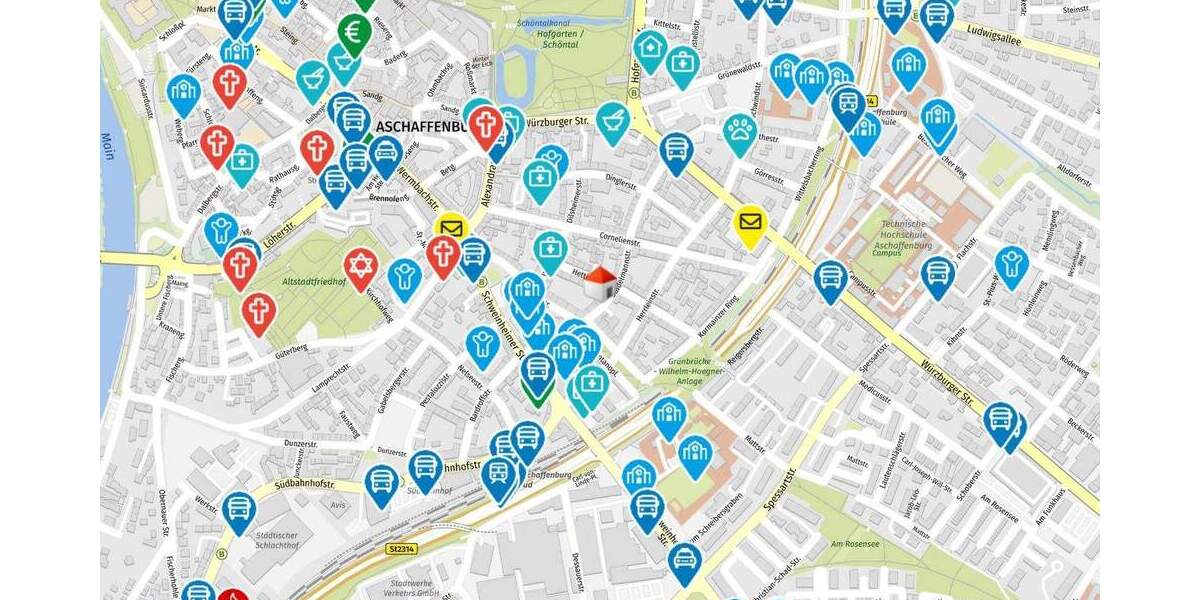 Etagenwohnung Aschaffenburg Innenstadt - 4 Zimmer, 107 m&sup2;, 459.500&euro; | Angebot:25699001