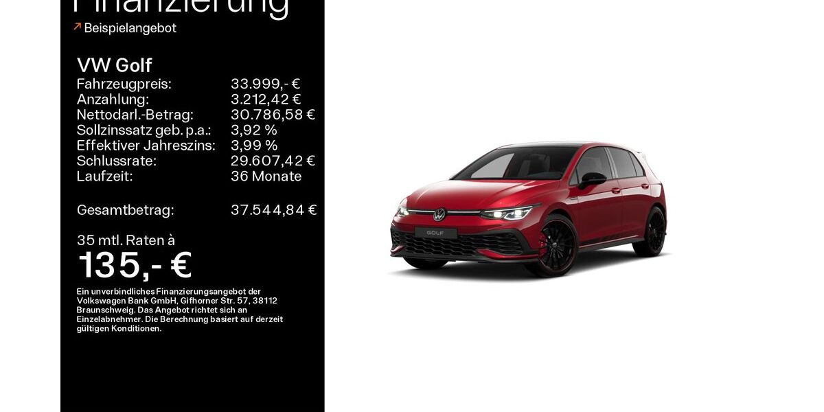VW Golf 34.200 km 33.999 &euro; Linsengericht 63589