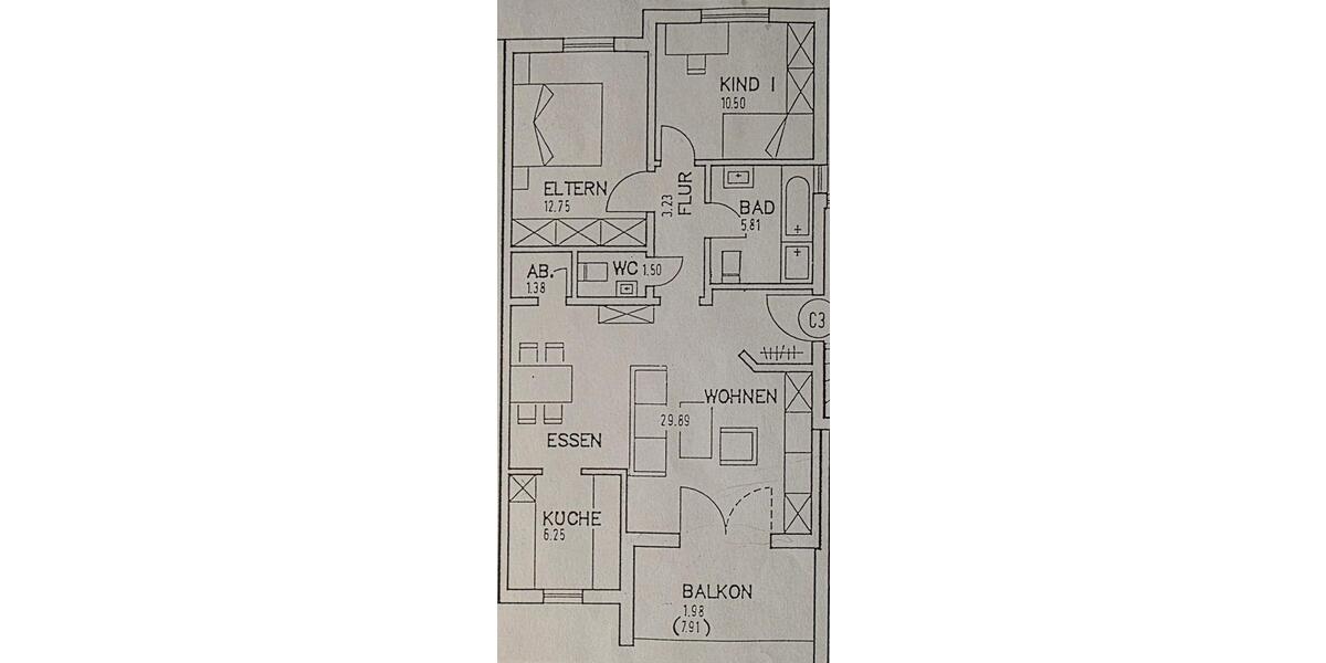 Etagenwohnung Freigericht - 3 Zimmer, 77 m&sup2;, 230.000&euro; | Angebot:26283284