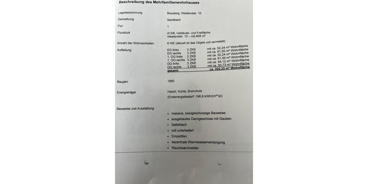 Mehrfamilienhaus, Wohnhaus Breuberg - 495.000&euro; | Angebot:25931138