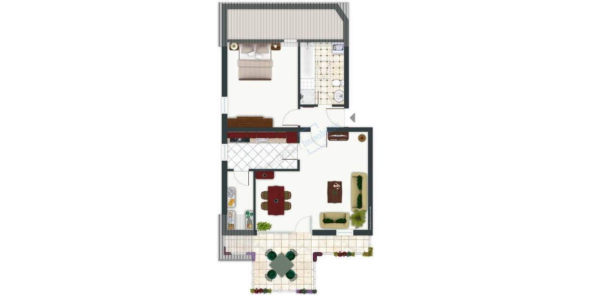 Etagenwohnung Groß-Bieberau Bieberau - 2 Zimmer, 63 m&sup2;, 595&euro; | Angebot:26015374