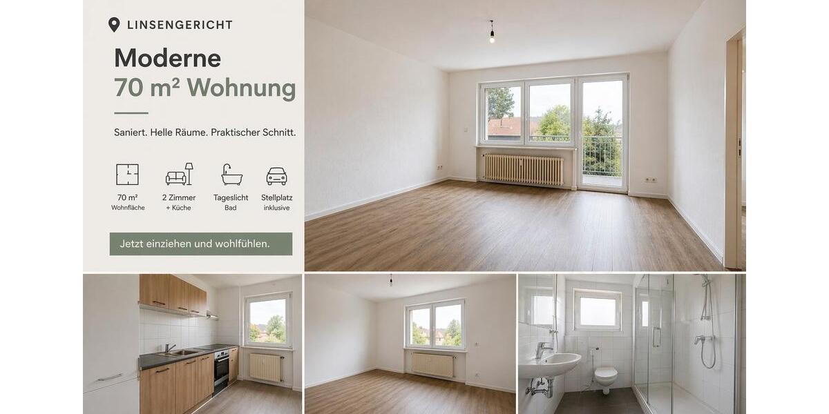 Etagenwohnung Linsengericht - 3 Zimmer, 70 m&sup2;, 850&euro; | Angebot:26267037