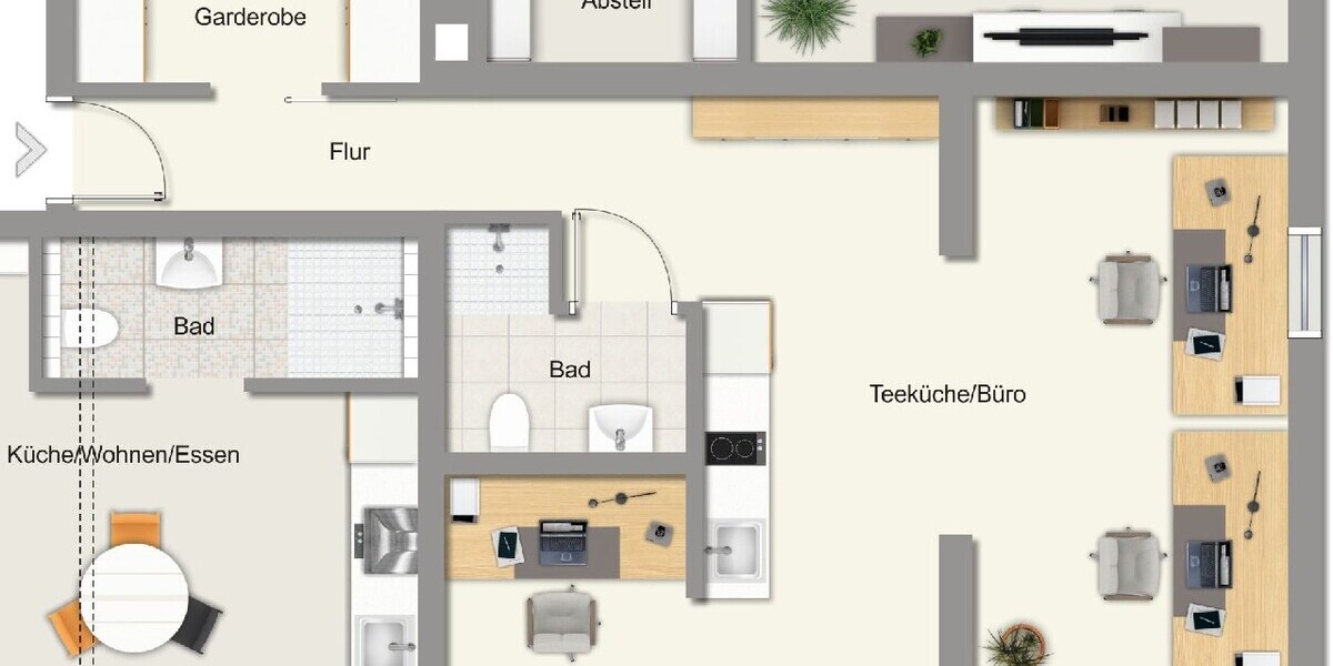 albero:) Büro oder 1-Zi-Wohnung? - Gewerbeobjekt Seligenstadt Klein-Welzheim | Angebot:26349838