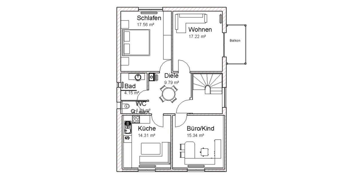 Etagenwohnung Lützelbach - 3 Zimmer, 80 m&sup2;, 580&euro; | Angebot:25639136