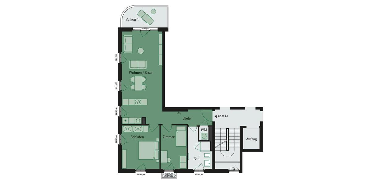 Etagenwohnung Mühlheim am Main - 3 Zimmer, 81 m&sup2;, 1.350&euro; | Angebot:25099764