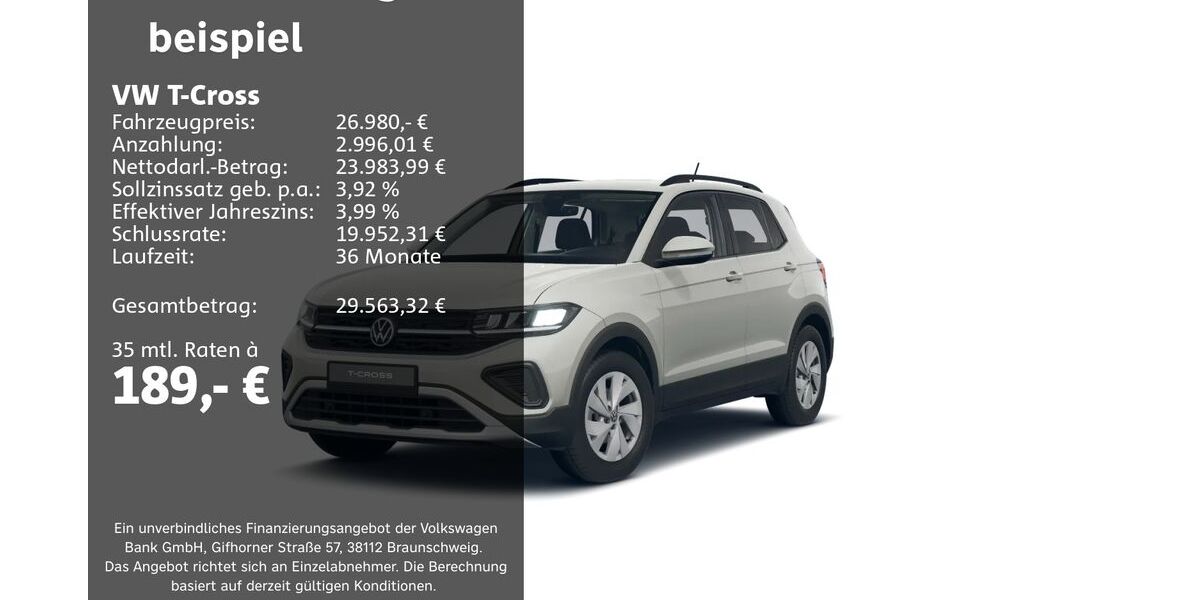 VW T-Cross 9.575 km 26.490 &euro; Groß-Umstadt 64823