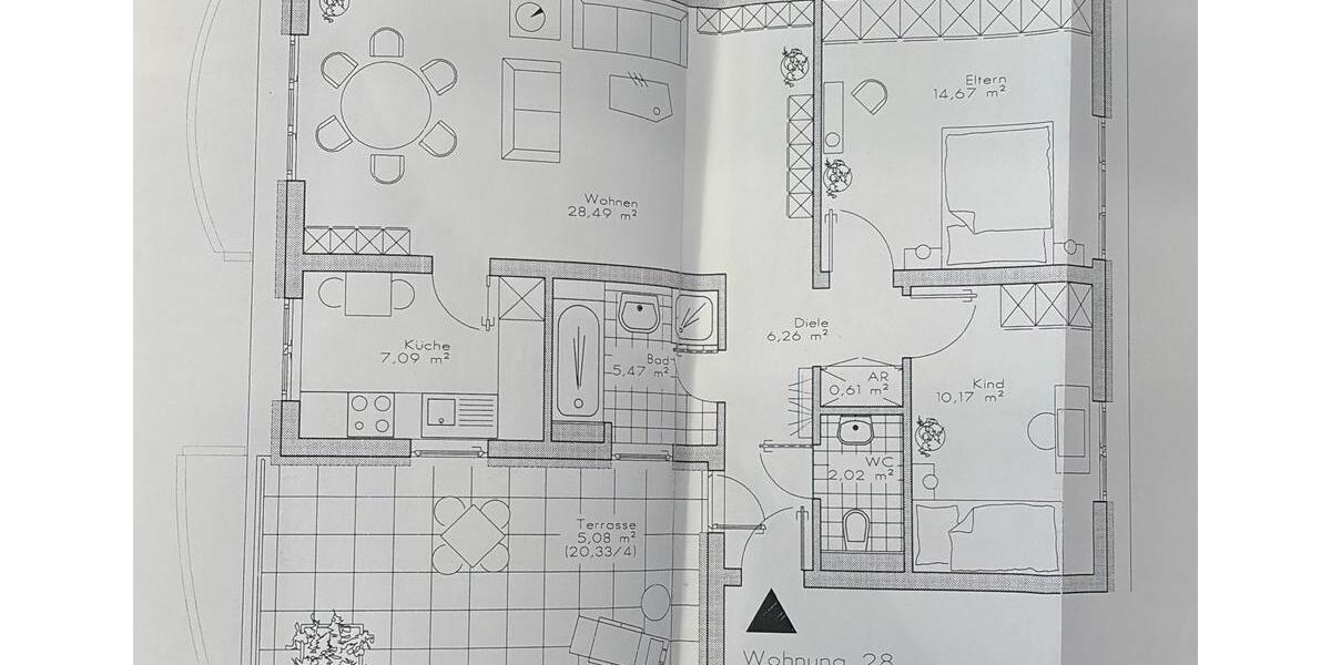 Etagenwohnung Hanau - 3 Zimmer, 100 m&sup2;, 345.000&euro; | Angebot:25404945