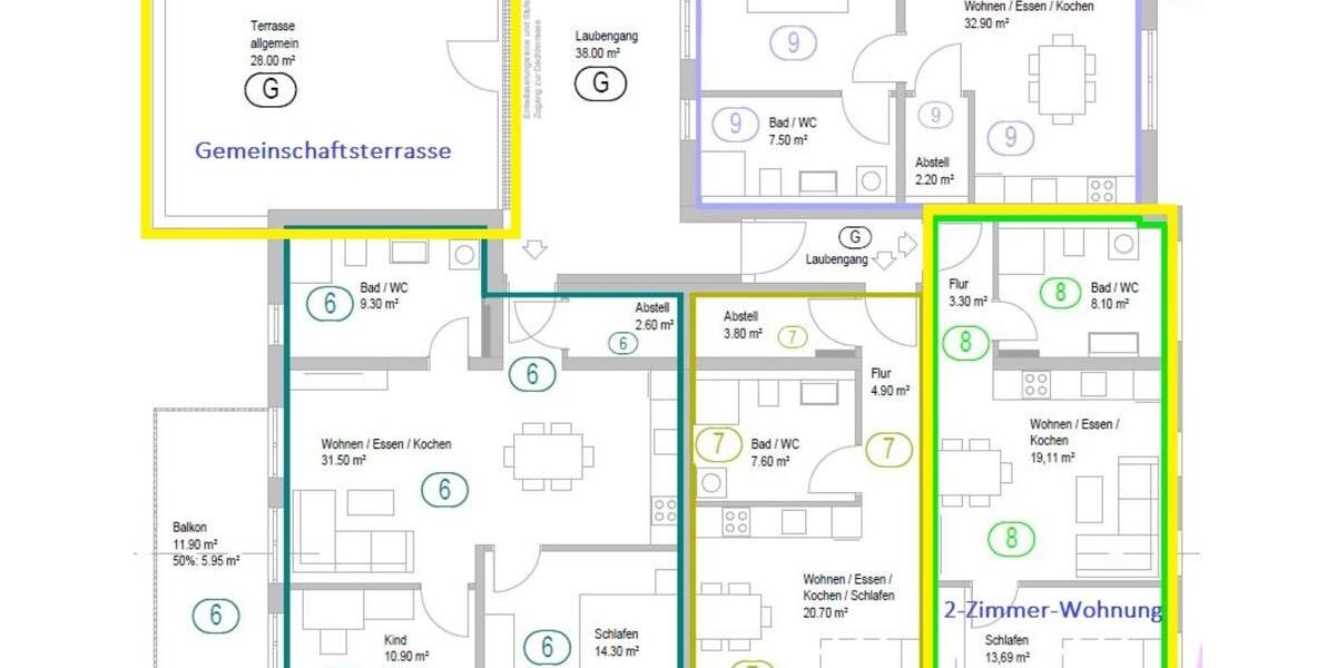 Etagenwohnung Obernburg am Main - 2 Zimmer, 44 m&sup2;, 820&euro; | Angebot:25811082